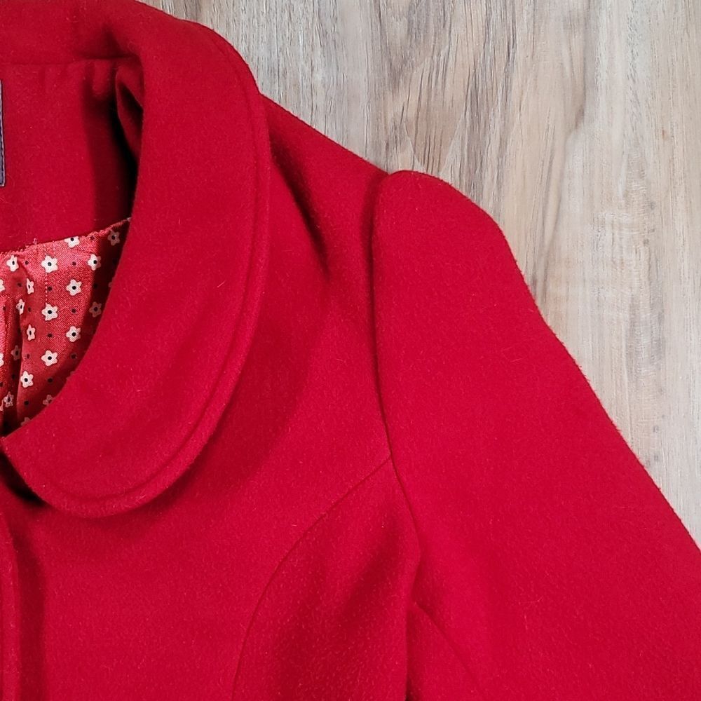 Forever 21 Red Buttoned Fitted Jacket Medium - image 6